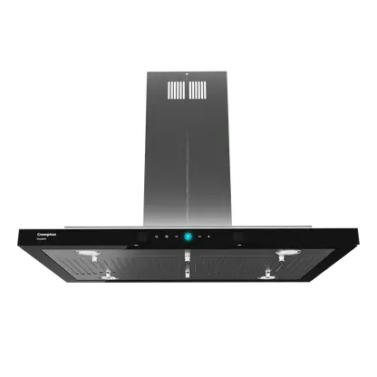 Grant Art CHD-GAL90BFE-INX 
Size (Width) : 90 cm
Min Noise Levels in dB : 49dB
Max Suction : 1350 m3/hr
Speed : 3 speed
Touch Control : Touch Control
Gesture Control : - 
Cleaning Technology : Thermal AutoClean
Crompton Motor Technology : Induction Motor
Warranty on Motor : 10 year
Net Diemention(W×D×H)mm : 895 ×603 ×658
Warranty on Appliance : 2 year
Ducting Kit Included : yes